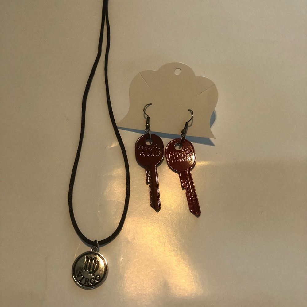 Virgo necklace and earrings
